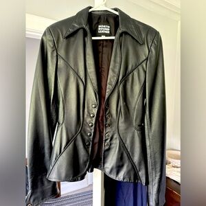 Stunning North Bound Black Leather Fitted Jacket